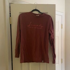Simply Southern Maroon Long Sleeve Shirt